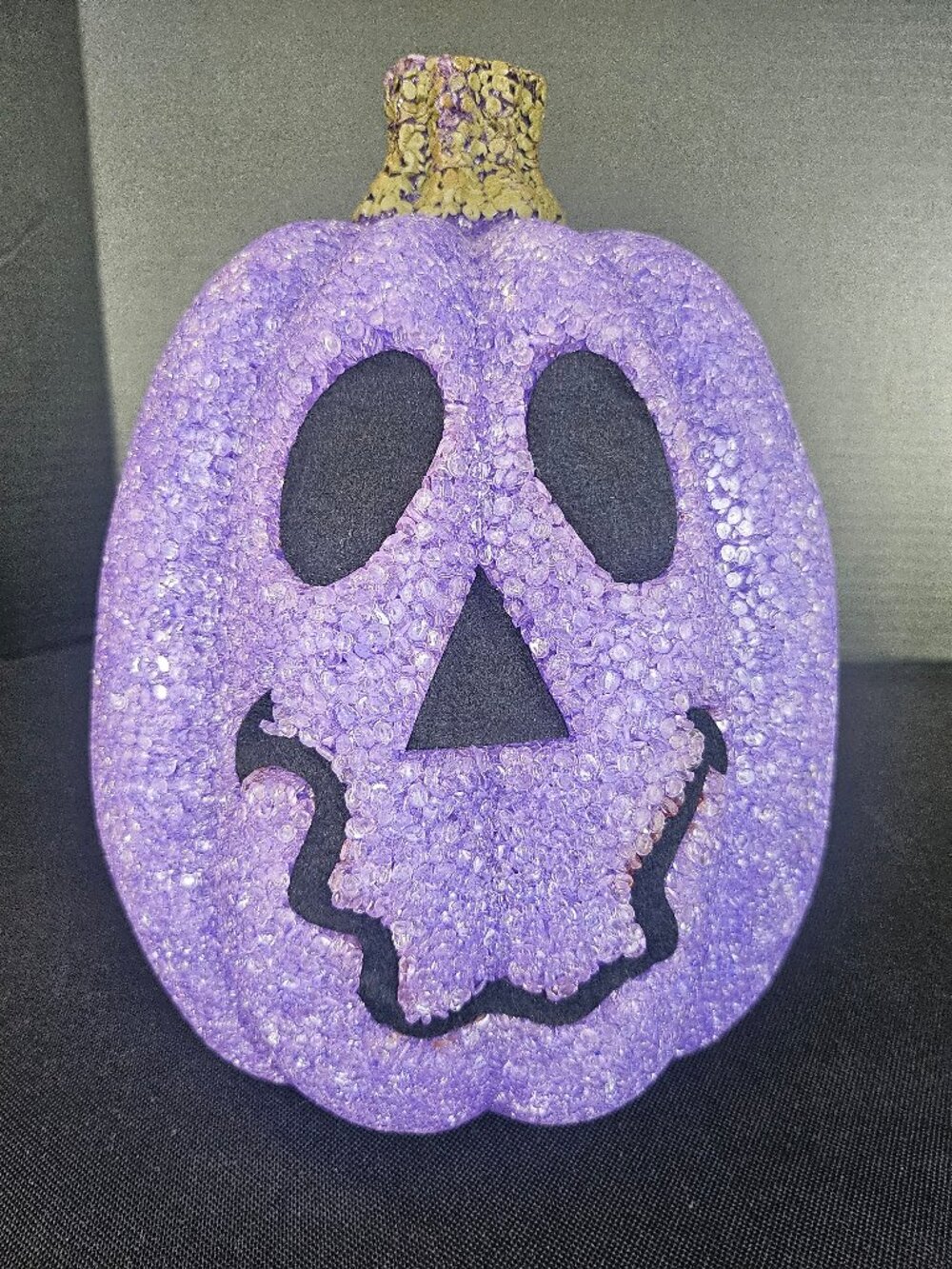 Vintage Seasons Melted Plastic Popcorn Purple Jack O Lantern Pumpkin By Zauders